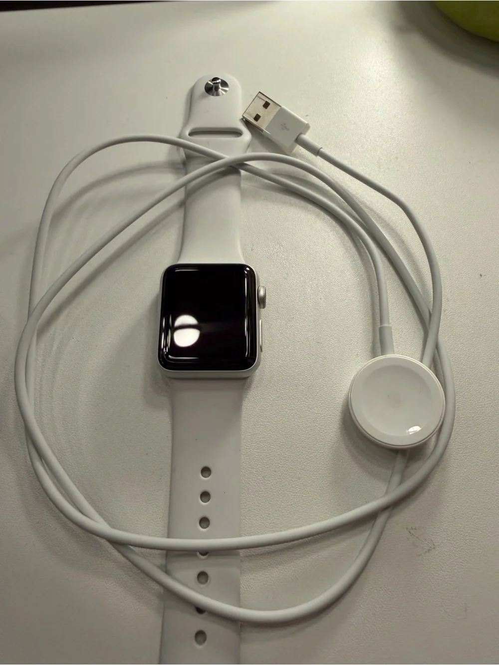 Apple Watch Series 3 GPS + Cellular, 38mm Silver Aluminum Case with Sport Band